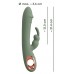 Оливковый вибратор-кролик Slim Rabbit Olive - 21,4 см.