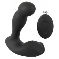 Черный вибростимулятор простаты RC Prostate Massager - 13,1 см.