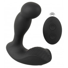Черный вибростимулятор простаты RC Prostate Massager - 13,1 см.