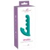 Зеленый вибратор SYLORA Unique Beads Vibrator - 17 см.