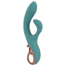 Бирюзовый вибратор-кролик The Magician Rabbit Vibrator - 22,5 см.