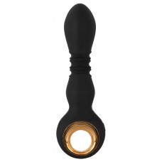 Черный вибратор с мощной поступательной стимуляцией Strong Thrusting Vibrator