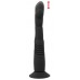 Черный вибратор с поступательными движениями G and P-Spot Thrusting Vibrator - 23 см.