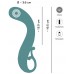 Бирюзовый вибратор для точки G The Magician G-Spot Vibrator - 19 см.