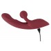 Малиновый вибратор-кролик с функцией постукивания 2 Function Rabbit Vibrator - 22,3 см.
