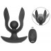 Черная расширяющаяся анальная пробка с вибрацией RC Inflatable Expander Plug with Vibration