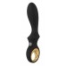 Черный вибратор для точки G с функцией расширения - 18,1 см.
