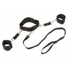 Ошейник с наручниками Bondage Collection Collar and Wristbands Plus Size