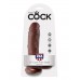 Коричневый фаллоимитатор 8  Cock with Balls - 21,3 см.