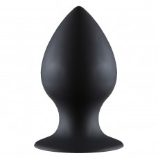 Чёрная анальная пробка Thick Anal Plug Medium - 9,5 см.