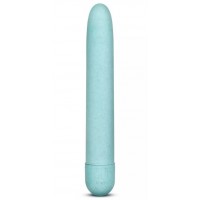 Голубой биоразлагаемый вибратор Eco - 17,8 см.