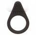 Чёрное эрекционное кольцо LIT-UP SILICONE STIMU RING 1 BLACK