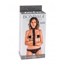 Ошейник с длинной лентой и наручниками Strap Bondage Kit Plus Size Ошейник с длинной лентой и наручниками Strap Bondage Kit Plus Size