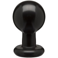 Круглая черная анальная пробка Classic Round Butt Plugs Large - 12,1 см.