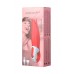 Красный вибратор Satisfyer Power Flower с лепестками - 18,8 см.