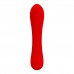 Красный изогнутый вибратор Matt - 19 см.