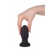 Чёрная овальная пробочка на ножке - 11,5 см.