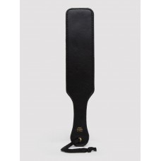 Черная шлепалка Bound to You Faux Leather Spanking Paddle - 38,1 см.