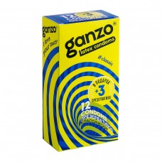  Презервативы Ganzo Classic, классические, латекс, 18 см, 12 шт + 3 шт