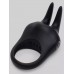 Черное эрекционное виброкольцо Sensation Rechargeable Vibrating Rabbit Love Ring