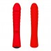 Красный вибромассажер 5  Silicone Wild Passion - 19,1 см.