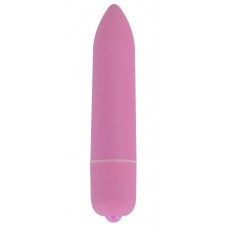 Розовая удлинённая вибропуля Power Bullet Pink - 8,3 см.