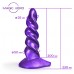 Фиолетовый фантазийный спиралевидный фаллоимитатор - 23 см.