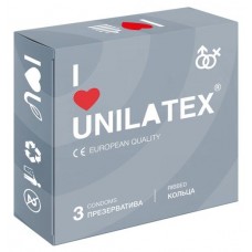 Презервативы с рёбрами Unilatex Ribbed - 3 шт.