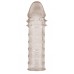 Дымчатая удлиняющая насадка на пенис Extra Texture Sleeve - 16,2 см.