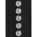 Черный ошейник с поводком Diamond Studded Collar With Leash