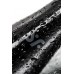 Черный двусторонний фаллоимитатор Dazzling Crystal 1 - 18,5 см.