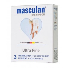 Ультратонкие презервативы Masculan Ultra 2 Fine с обильной смазкой - 3 шт.