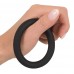 Черное эрекционное кольцо на пенис и мошонку