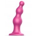Розовая насадка Strap-On-Me Dildo Plug Beads size L