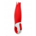 Красный вибратор Satisfyer Power Flower с лепестками - 18,8 см.