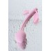 Розовый силиконовый вагинальный шарик с лепесточками