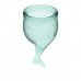 Набор темно-зеленых менструальных чаш Feel secure Menstrual Cup
