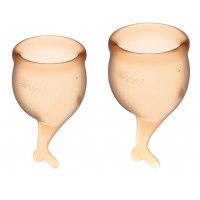 Набор оранжевых менструальных чаш Feel secure Menstrual Cup