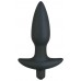 Чёрная анальная вибровтулка с 5 скоростями - 15 см.
