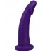 Фиолетовая гладкая изогнутая насадка-плаг - 14,7 см.