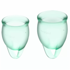 Набор менструальных чаш, 2шт Satisfyer Feel confident Menstrual Cup Light green Зеленый, J1762-1