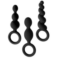Набор анальных пробок Satisfyer Plugs black (set of 3)  Черный, EE73-774-0118