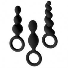 Набор анальных пробок Satisfyer Plugs black (set of 3)  Черный, EE73-774-0118
