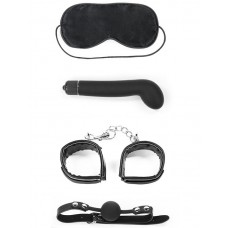Набор Deluxe Bondage Kit для игр (маска, кляп, наручники, вибратор)