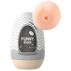 Мастурбатор-яйцо Fanny Egg (анус), серый, 40x90 мм