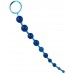 Анальные шарики с ручкой, голубой, 300 мм