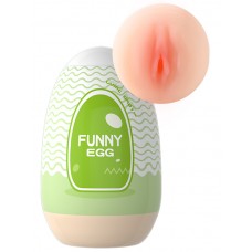 Мастурбатор-яйцо Fanny Egg (вагина), зелёный, 40x90 мм