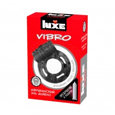Виброкольцо Luxe Vibro Африканский Эль Дьябло + презерватив 1 шт.