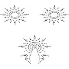 Breast & Pubic Jewelry Стикер Crystal Stiker белый в наборе 3 шт
