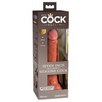 Фаллоимитатор-реалистик King Cock Ellite Dual Density темный, 18 см